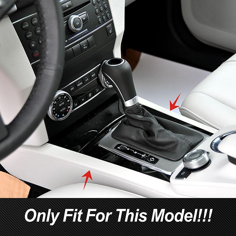 For Mercedes Benz GLK X204 200 260 300 2008-15 Car Console Gear Shift Panel Side Frame Decoration Trim Strips Carbon Fiber Color