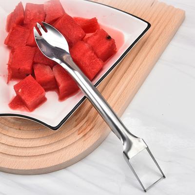 Слайсер для арбуза Легко чистится Удобный инструмент для резки арбуза Двусторонний слайсер с вилкой для дома