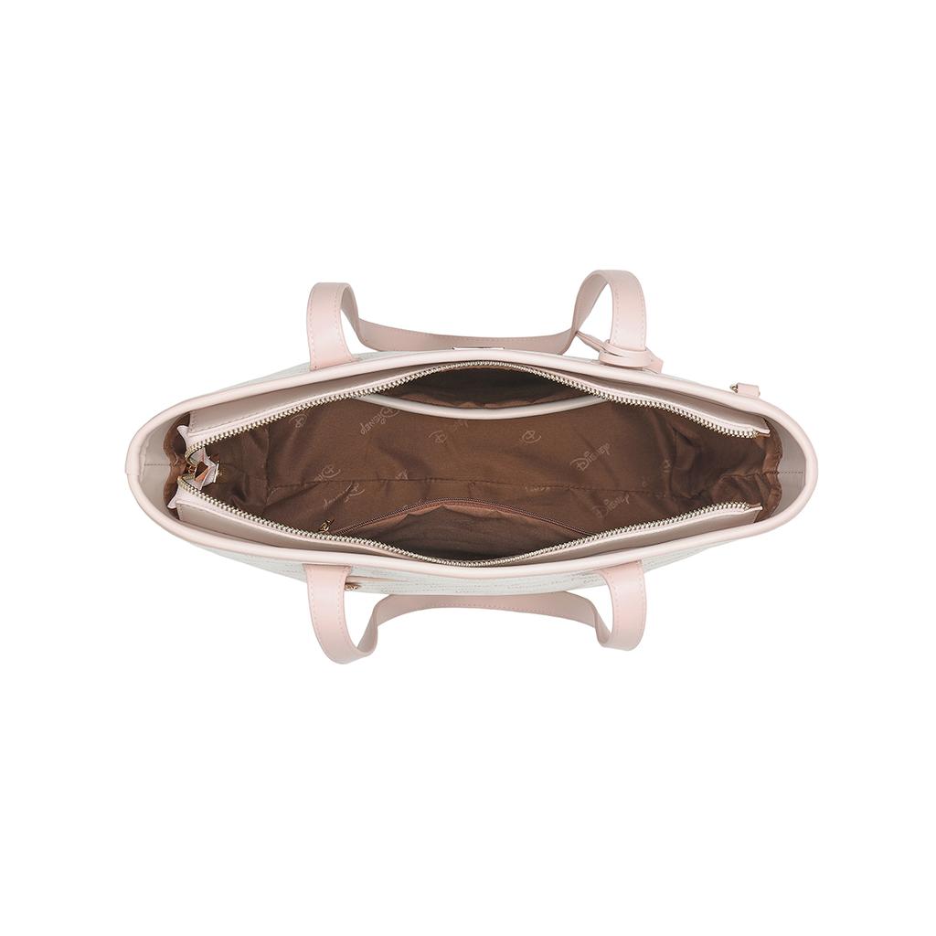 New Disney Winnie The Pooh Series PVC Tote Bag, Shopping Bag, Shoulder Bag Regular Women's Ecru/Pink DHF51737-C