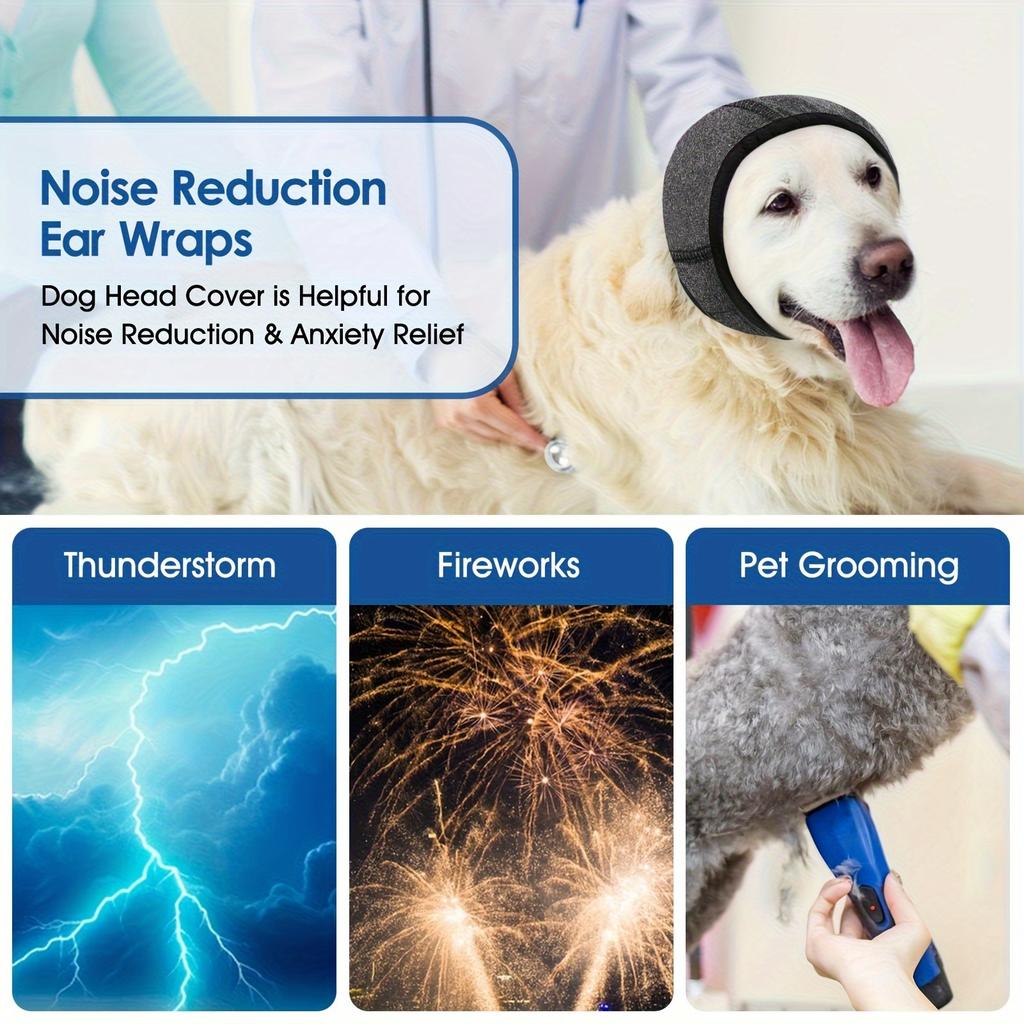 Pet Noise-Canceling Ear Muffs | Durable Outdoor Dog Headgear for All Breeds - Suitable for Poodles, Golden Retrievers| Anti-Anxiety Swimming Gear