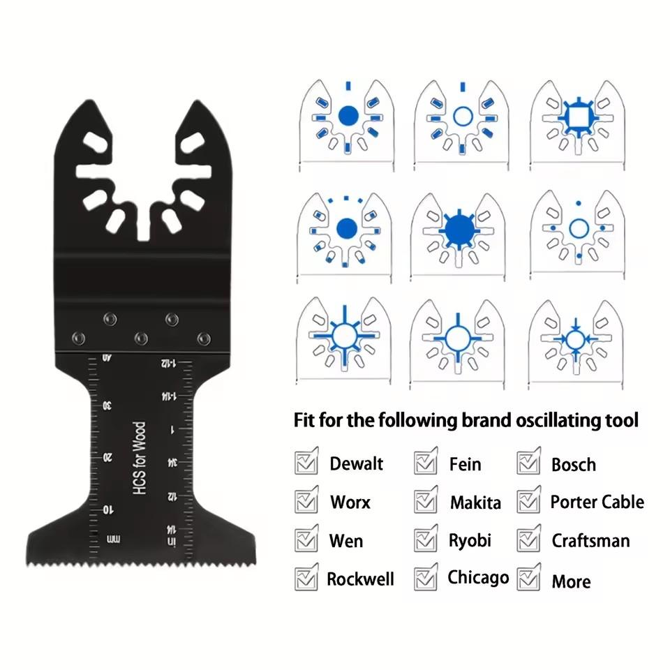 2 шт. универсальные многофункциональные лезвия для инструмента, осциллирующие пильные полотна, многофункциональные пильные полотна, реноваторские лезвия для резки дерева, металла, пластика