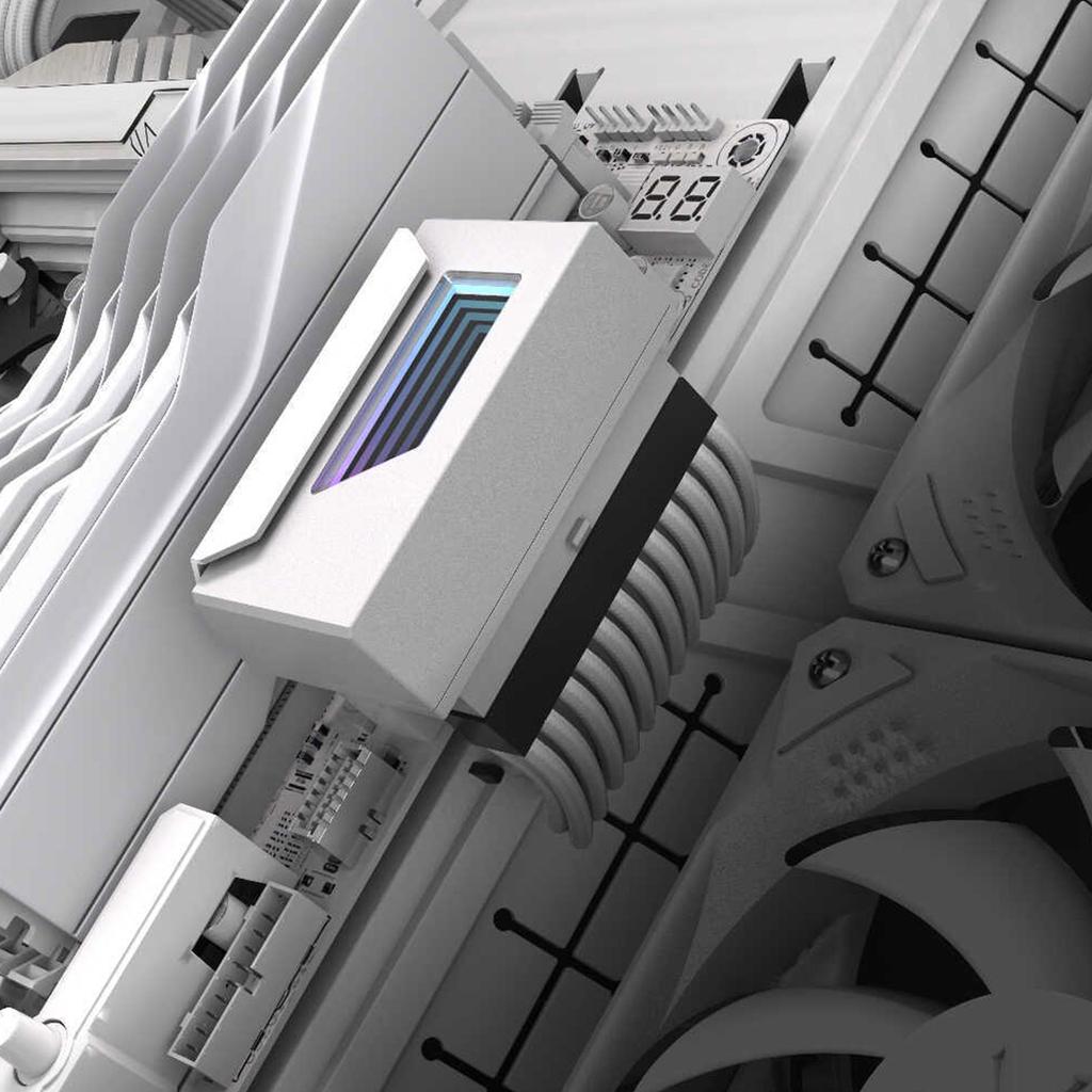 ATX 24Pin 180Degree Power Connector Adapter With ARGB Lighting For PC Motherboard 24Pin Female To Male Connector