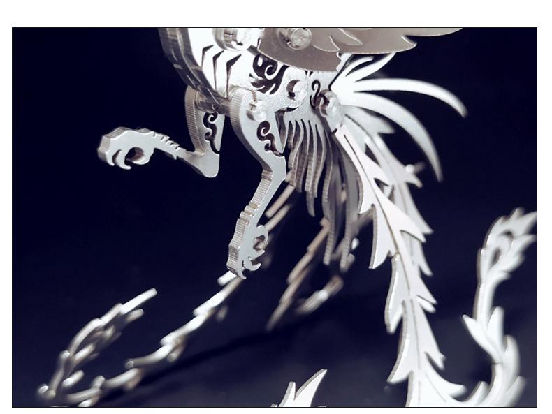 Phoenix Vermilion Bird 3D Metal Puzzle: High-Difficulty Mechanical Model for Adults