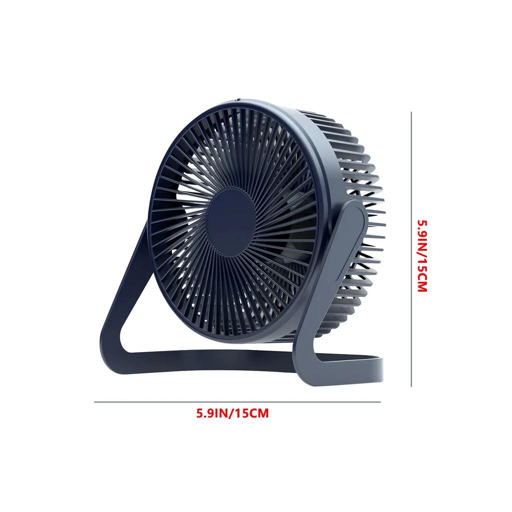 USB Powered Mini Desk Fan 5 Inch, Portable Personal Fan Super Quiet with 180 Degree Rotation for Office Home Cooling