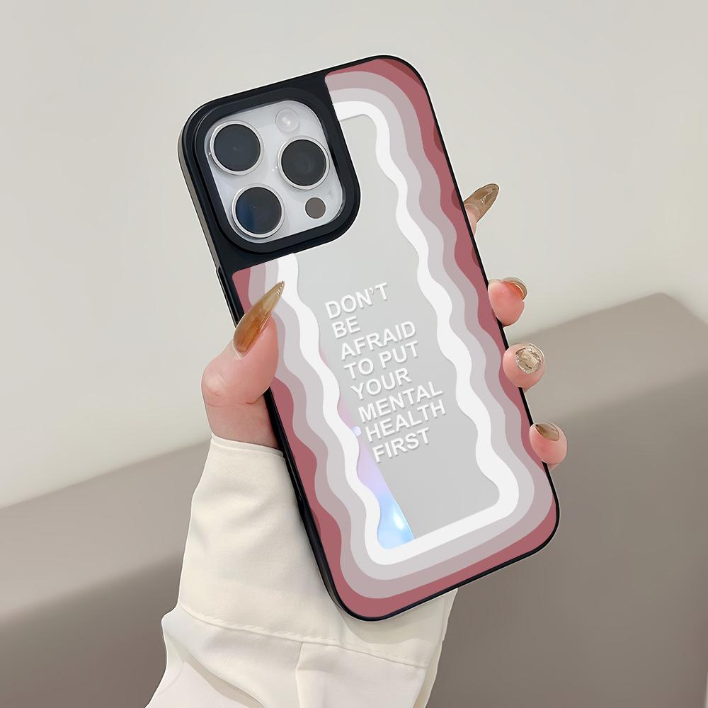 Mirror Phone Case for iPhone 15 11 13 14 for 15 16 Pro Max 12 13 16 Pro Cloud Flower and Animal Cute Style Phone Case