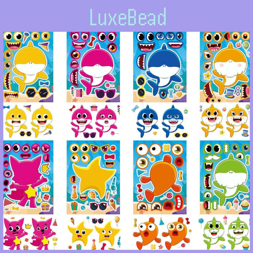 Adorable Cm2308011 Children's Interactive Educational Puzzle Diy Face Stickers Pack With Colorful Designs For Creative Fun