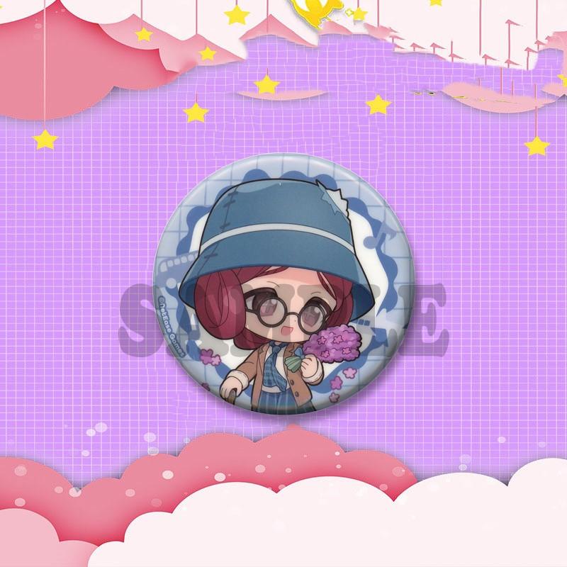 Game Peripheral Identity V Round Brooch Cartoon Emma Emily Lanternist Badges DIY Clothes Backpack Accessories Jewelry Pins Gifts