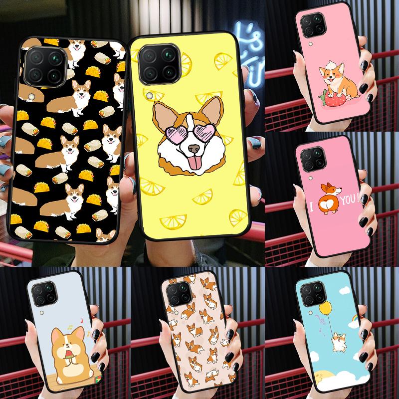 Мультяшный корги Для Huawei Nova Y72 Y90 Y61 Y91 Y60 Y70 12s 12i 11i 8i 9 10 SE P20 P40 Lite P60 P30 Pro Чехол