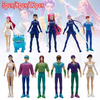 Аниме K-pop Фигурка Охотников на демонов K-pop Охотники на демонов Руми Мира Зои Тигр Фигурка Игрушка Украшение для стола Статуэтки Орнамент Детские подарки