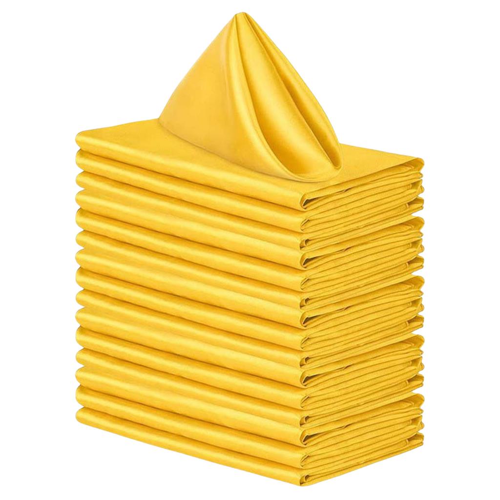 10Pcs Satin Napkins Square Soft Table Dinner Napkin for Wedding Party Kitchen Restaurant Napkin