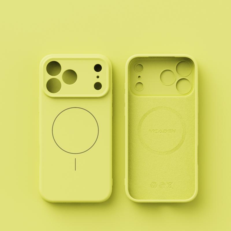 Liquid Silicone For Magsafe Orange Case For iPhone 17 Air 16 E 15 14 13 12 11 Pro Max Plus Magnetic Wireless Charge Soft Cover