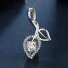 925 Sterling Silver Necklace for Women Round Pendent Sparkling Pave CZ Necklace Fashion Anniversary Birthday Jewelry Gifts