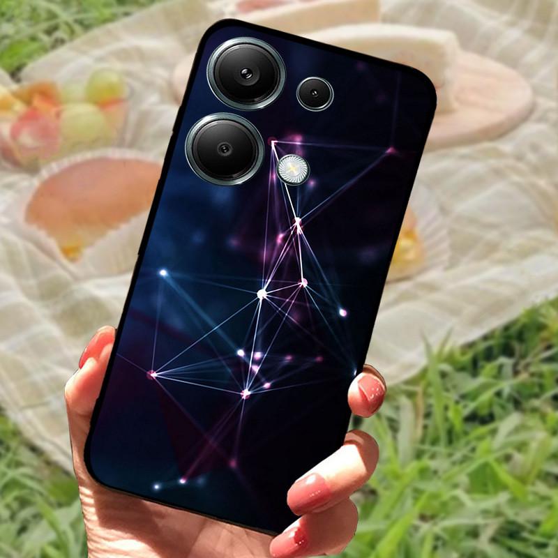 Чехол для Poco M6 Pro 4G Чехол Poco M6 4G Силиконовый Мягкий Мраморный Бампер Coque для Xiaomi Poco F6 Redmi Turbo 3 5G Защитные Fundas
