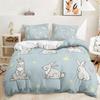Cartoon Rabbit Bedding Sets Easter Bunny Bed Cover Comforter Duvet Cover Pillow Case 2-3 Pieces Sets Bedroom Decoration