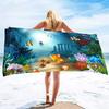 Sea World Beach Towel for Kids, Girl, Boys, Men, Women, Turtle Bath Print Pool Super Soft Plush