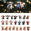 Yousheng Highland Cow Ornaments Advent Calendar 2025 24 Days Christmas Countdown Calendar with Cartoon Cows Ornament for Xmas Tree Decor