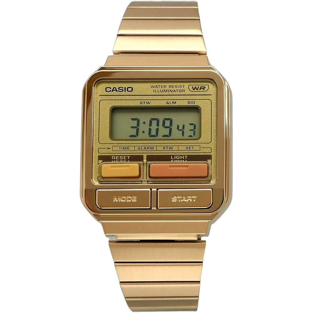 Casio Vintage Series A120WEG-9A Unisex Digital Watch Metal Band Gold