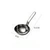 Kitchen Tableware 304 Stainless Steel Short Handle Large Round Spoon Big Head Soup Spoon Dividing Spoon Rice Noodle Spoon