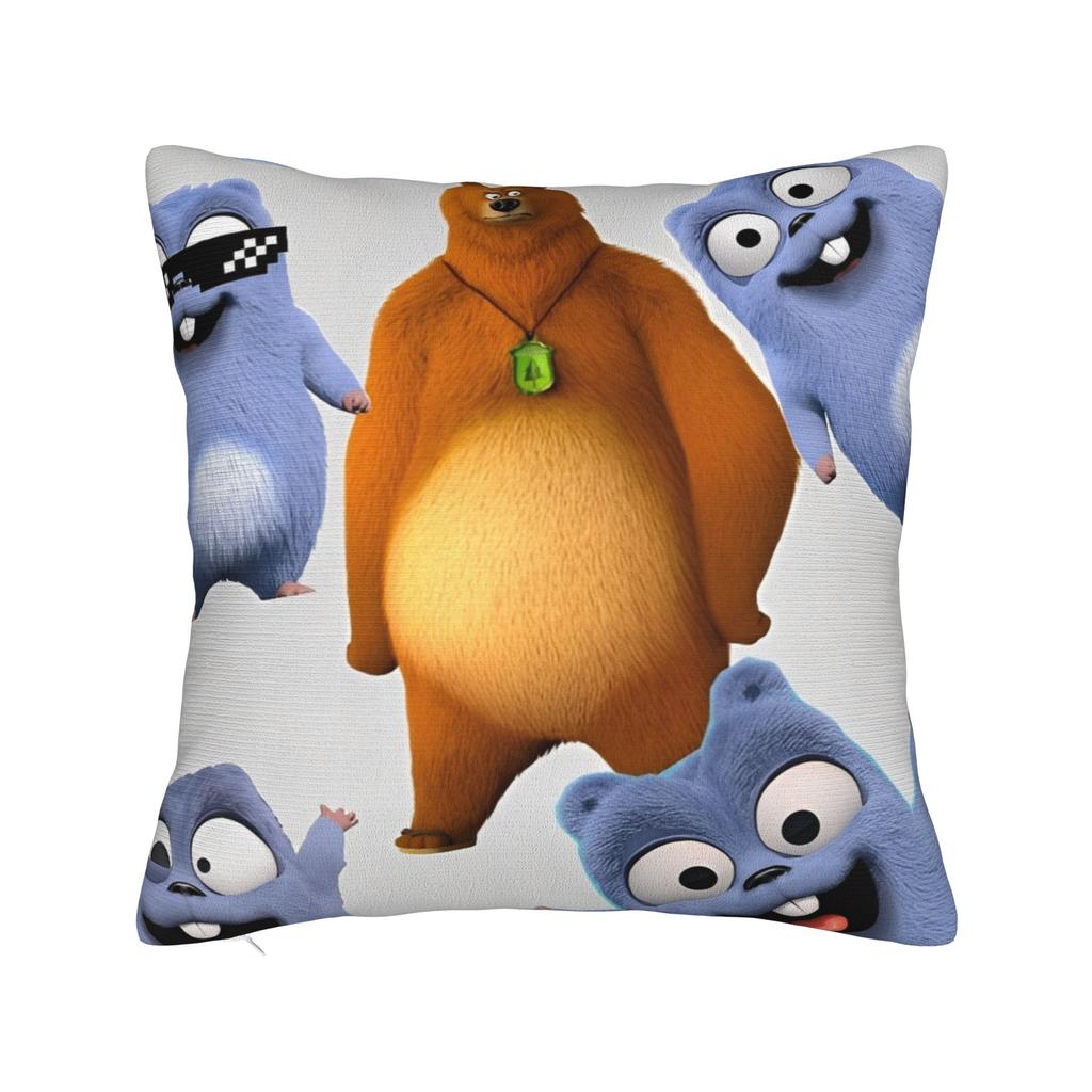 Decorative Pillow Covers Grizzy and The Lemmings Cartoon Merch Bed  Throw Pillow Case Cover Square Multi-Size