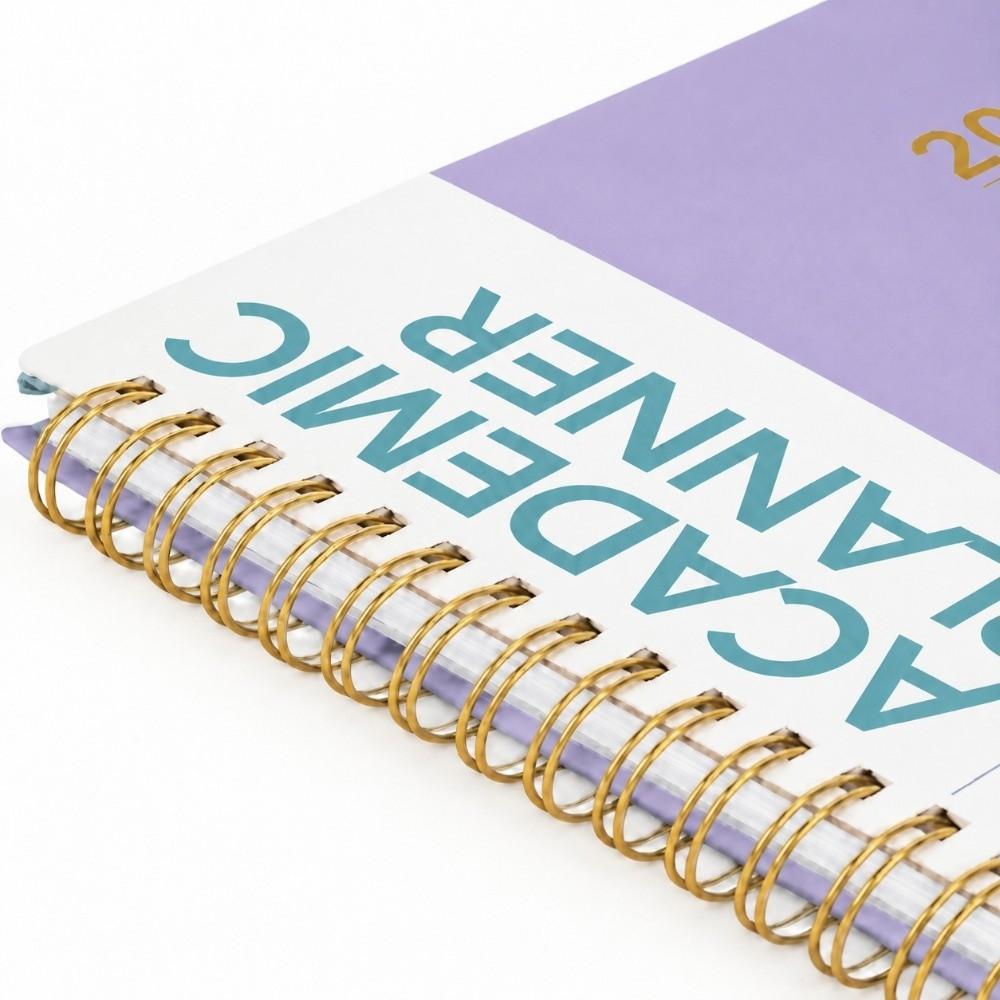 A5 A5 Size Yearly Planner Hard Cover A5 Organizer Fashion Coil Notebook  Goal Tracking