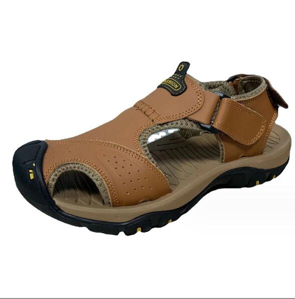 Модные летние спортивные сандалии из натуральной кожи для мужчин, треккинговые, походные, для лазания, повседневные кроссовки, мужская уличная мягкая римская обувь для плавания, пляжная обувь