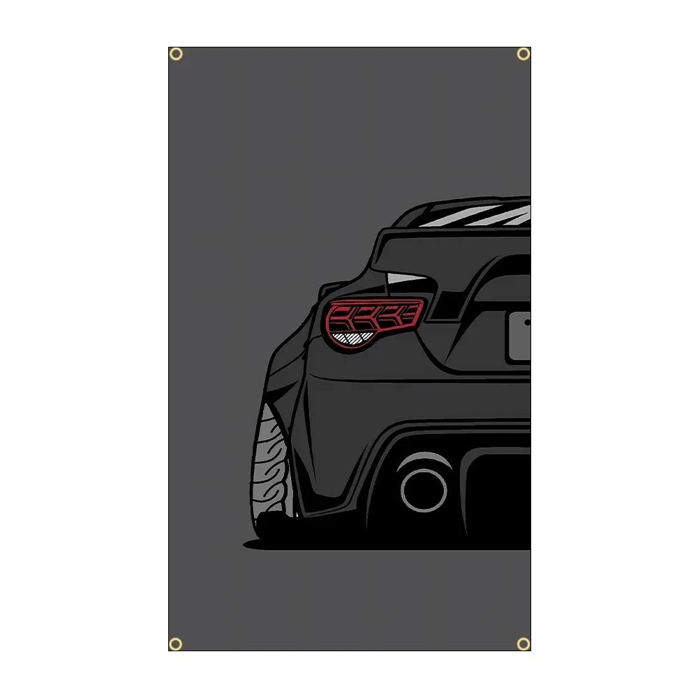 Полиэстеровая настенная табличка JDM Racing Cars Автодекор Подарок