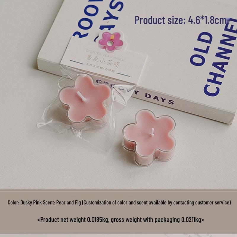 Handmade Scented Flower Tea Light Candles - 4-Hour Ambiance, Decorative Gift & Creative Party Favor