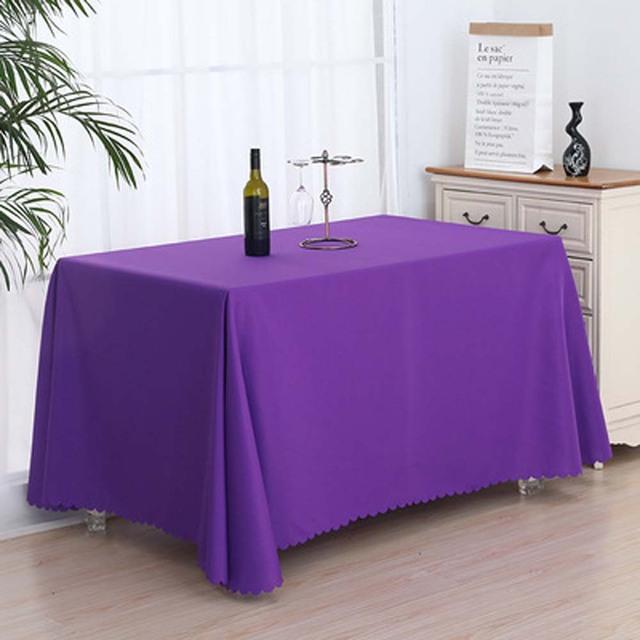 Table Cloth Solid Color Rectangular Tablecloths Wedding Elegant Conference Hotel Table Cover Exhibition Event Banquet Tablecloth