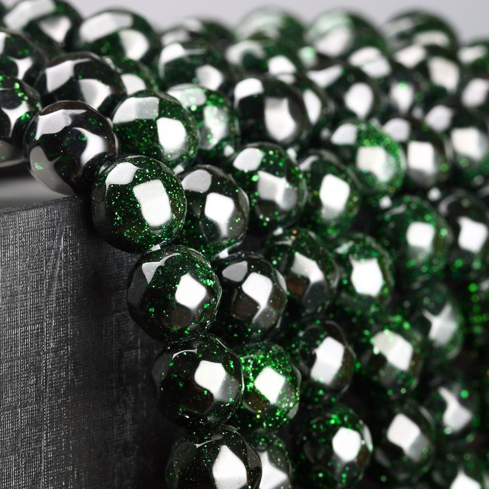 Зеленый Песчаник Круглые Натуральные Камни Бусины 15" Нить Гладкие Свободные Разделительные Бусины 4/6/8/10/12мм для Изготовления Ювелирных Изделий DIY Браслеты Аксессуары