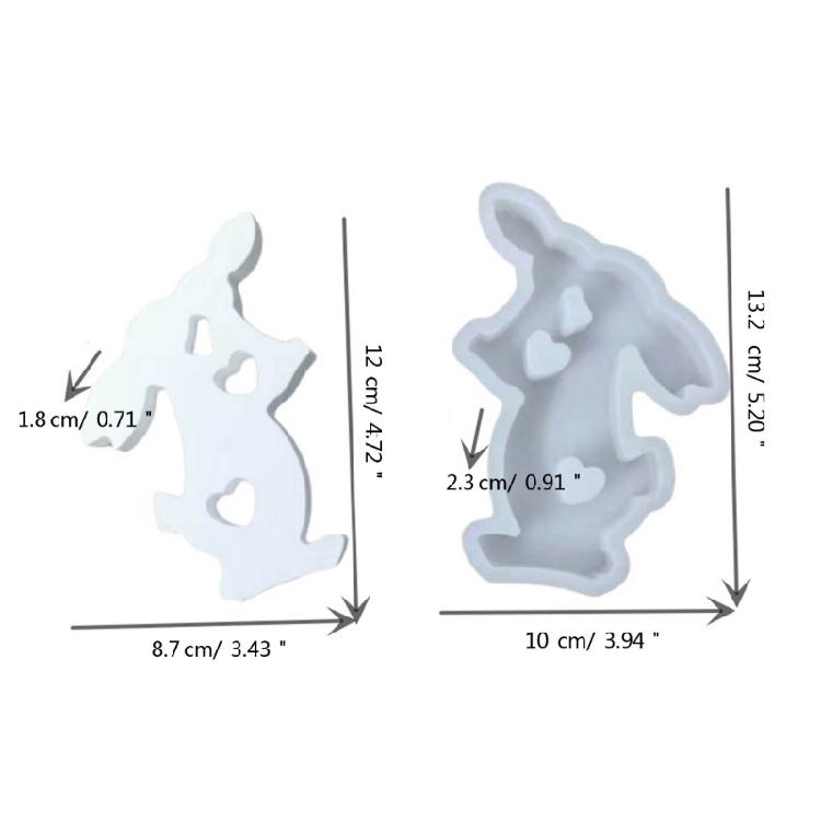 Уникальная форма в виде кролика 3D силиконовая форма для литья смолы, формы для DIY ремесел