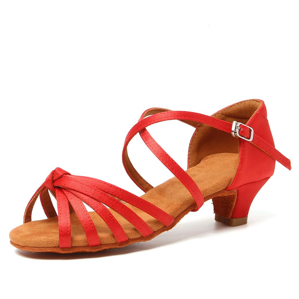 Женские, детские, латиноамериканские танцевальные туфли на низком каблуке, сальса, бальные туфли для танго, мягкая подошва, каблук 3,5 см