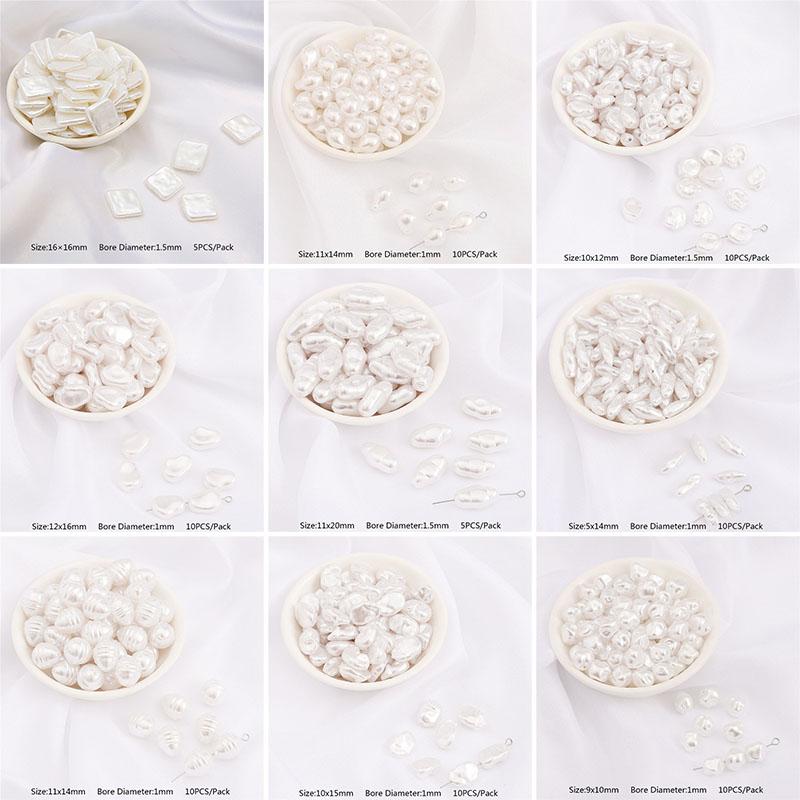 10/20 шт./упак., высококачественные бусины из АБС-пластика с искусственным жемчугом неправильной формы, свободные бусины для ожерелья, ювелирные аксессуары
