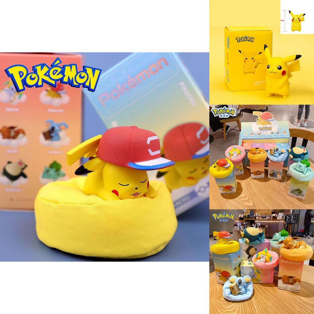 Pokemon Figure Action Toys Sleepy Pikachu Snorlax Bulbasaur Jirachi Eevee Komala