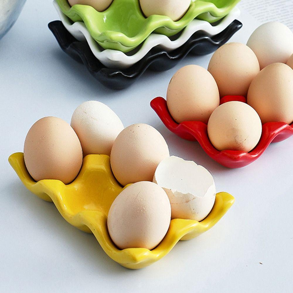 DIY Kitchen Serving Dish Ceramic Home Decoration Storage Rack Egg Stand Egg Holder Eggs Tray