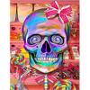 5D DIY Алмазная вышивка Красочный череп Леденец Алмазная картина Вышивка крестом Мозаика Декор Подарок