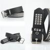 Unisex Punk Belt with Square Pyramid Rivets, Perfect for Jeans and Suits