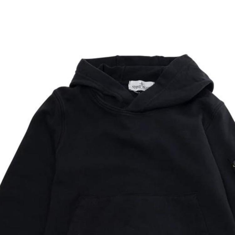 STONE ISLAND Толстовка с нашивкой-логотипом Длинный рукав Черный Детские толстовки K1S1661000-12S0040-V0029