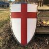 X-MAS GIFT Wood & Metal MEDIEVAL Kite Shield Knight Templar Shield