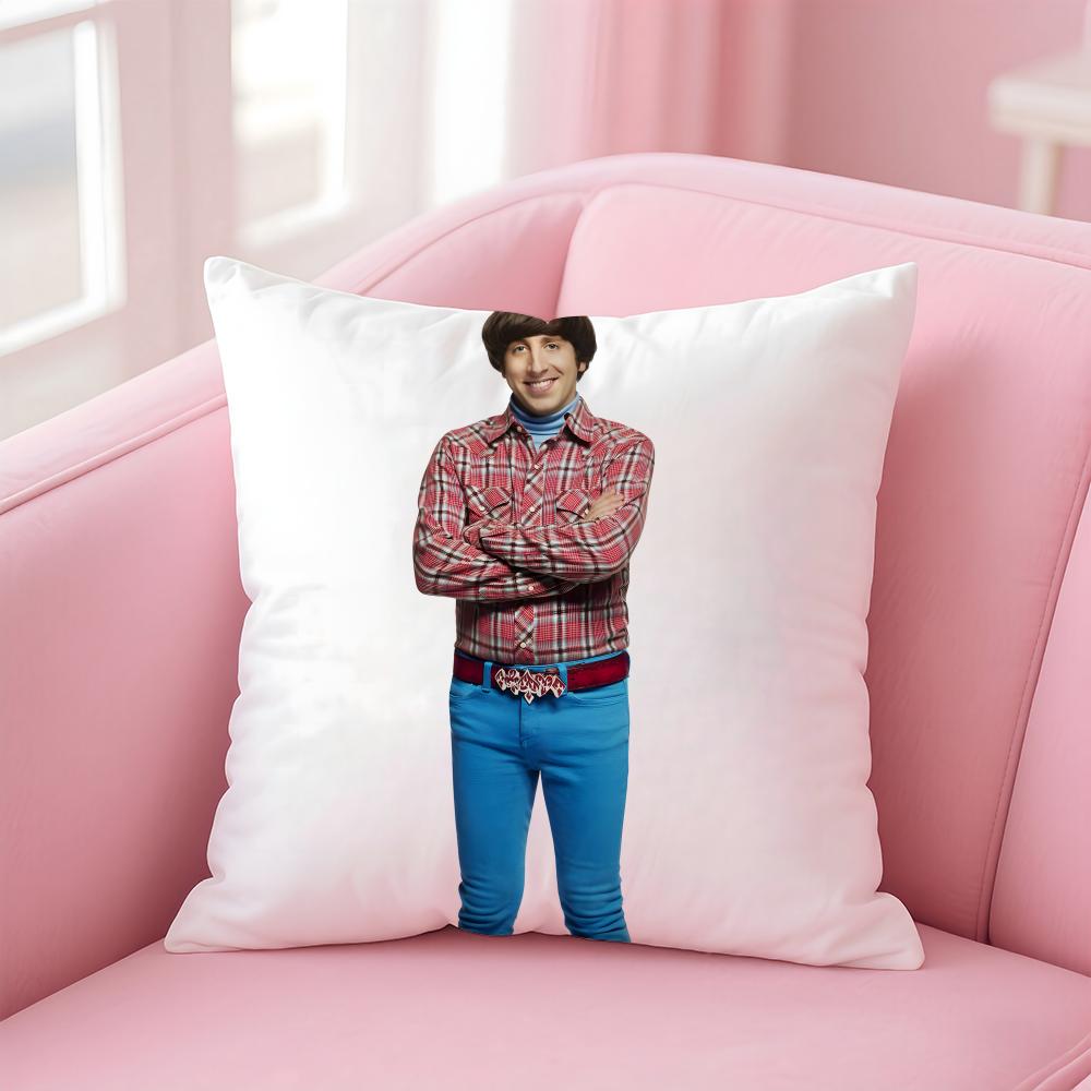HHoward Wolowitz Cushion Cover Pillow Case Soft Friendly Fabric Concealed Zipper