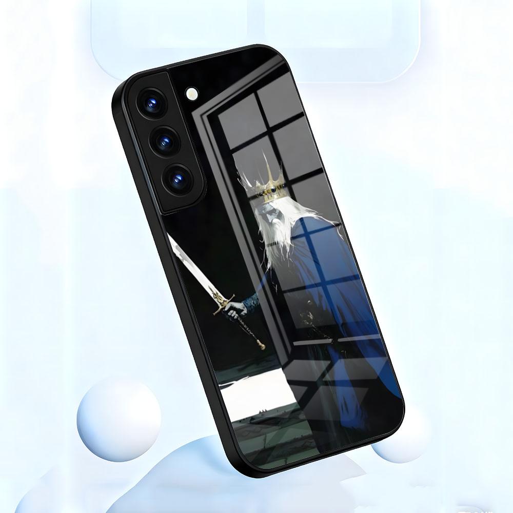 Чехол для телефона с картиной эпохи Возрождения для Samsung S26 S25 S24 FE S23 S22 S21 Plus S20 Ultra Note20Ultra Черное стеклянное покрытие