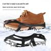 Stainless Steel 18-Tooth Ice Cleats: Non-Slip Shoe Covers for Snow, Mud, Climbing, and Mountaineering.