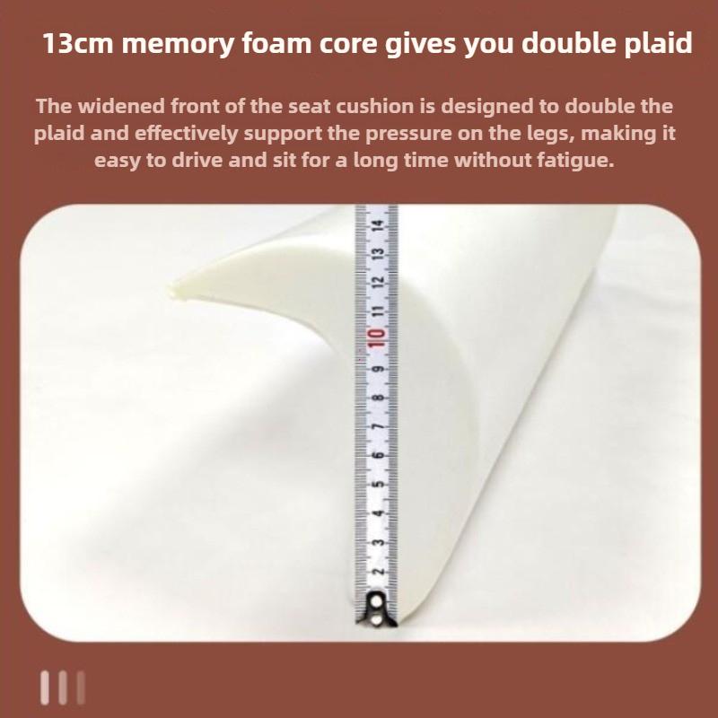 Memory Foam Leg Support Extender Universal Car Seat Cushion Suede Thick Padding Mat for Driver Comfort Auto Seat