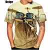 Футболка с джазовым барабаном и 3D-принтом для мужчин, крутая, смешная, креативная, с круглым вырезом