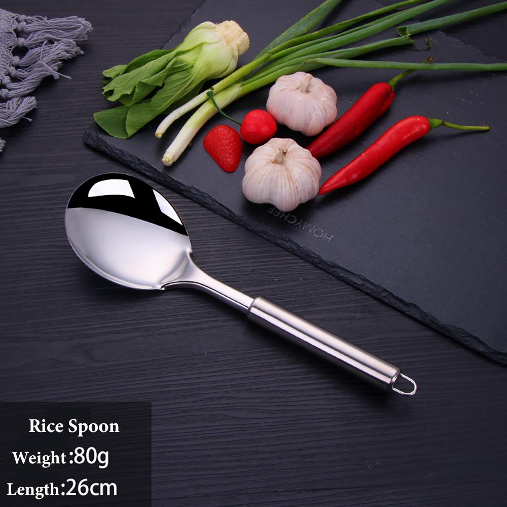 1 шт. кухонный инструмент для приготовления пищи кухонная утварь из нержавеющей стали лопатка для жарки еда рис суп ложка дуршлаг посуда аксессуары набор