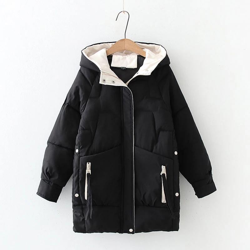 Women Winter Warm Thick Hooded Cotton Down Jacket Newest Long Padded Parka for Women Winter Loose Cotton Coat