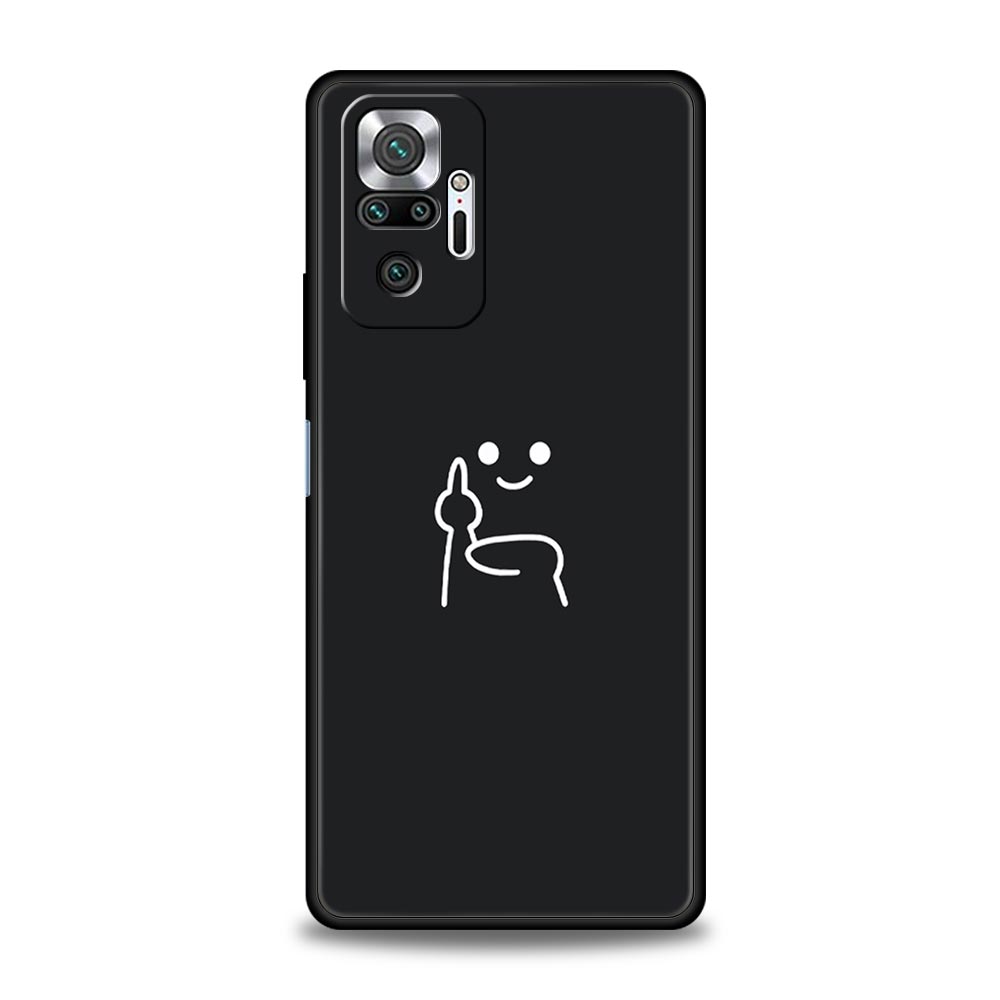 Милый Чехол для Телефона Средний Палец Для Xiaomi Redmi Note 15 14 13 12 5G 11 10 Pro Plus 4G 9S 14C 13C 12C 10C Мягкий ТПУ Чехол