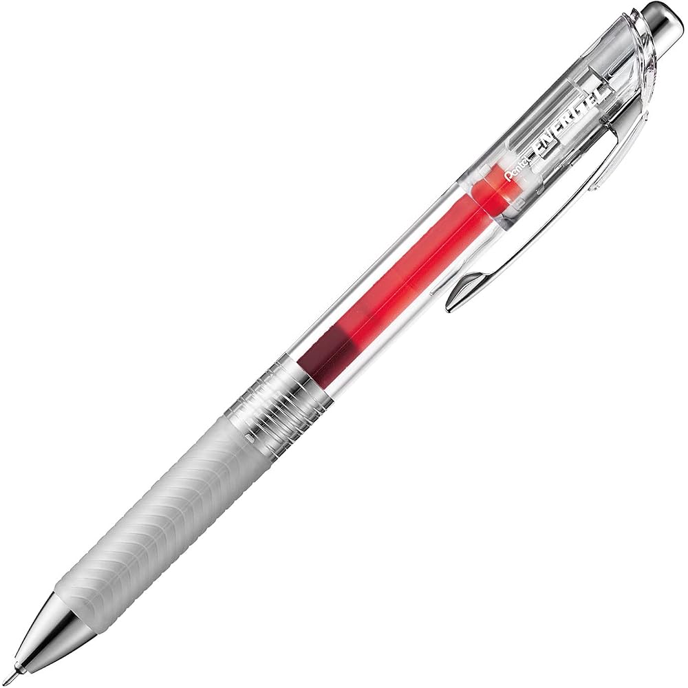 Шариковая ручка Pentel Гелевые чернила Гель Infree 0,5 мм Прозрачный корпус BLN75TL-B Красный 10
