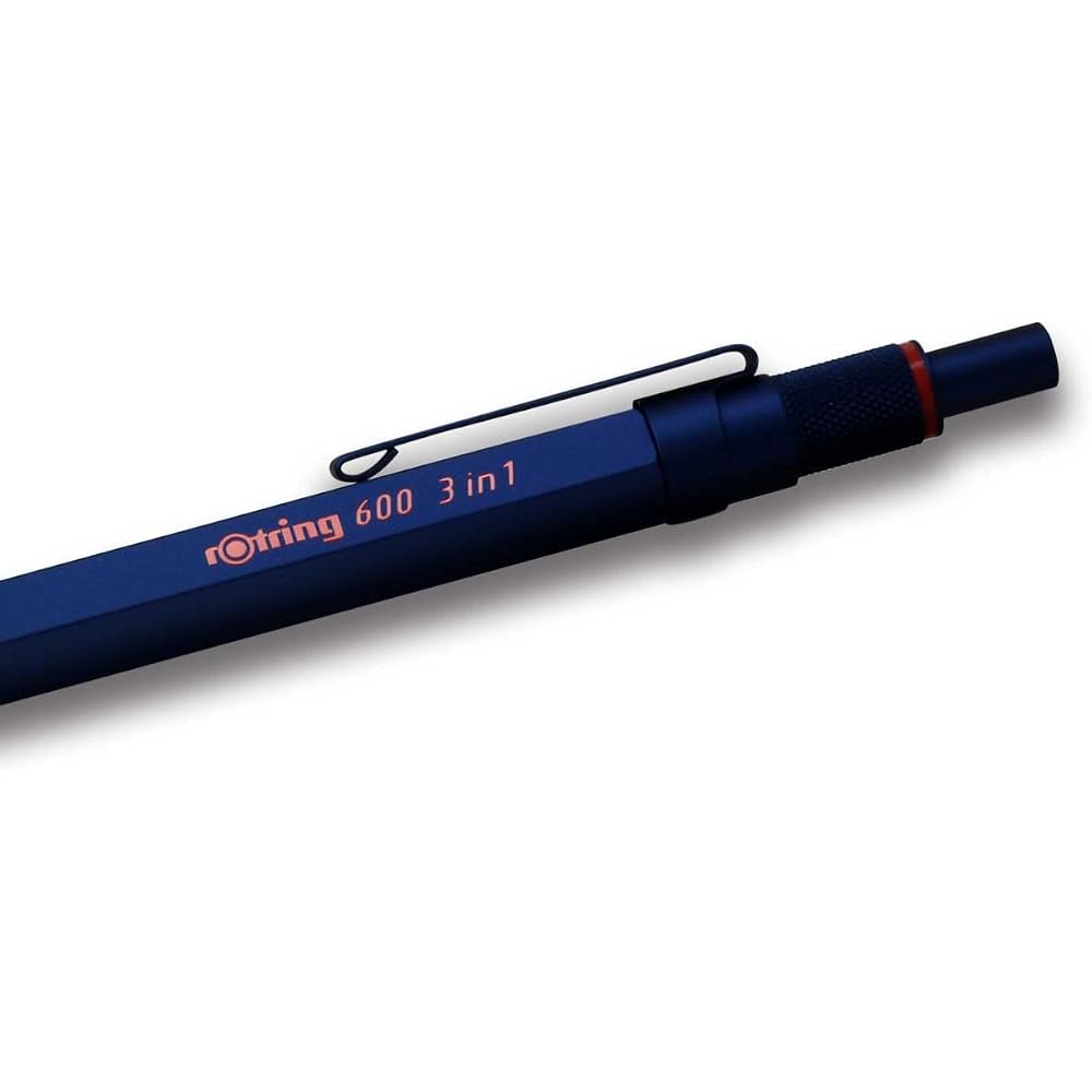 RotRing Rotling Multifunction Pen 600 Iron Blue 3 in 1 Ballpoint Pen 2 Colors (Red Black) & Mecha...
