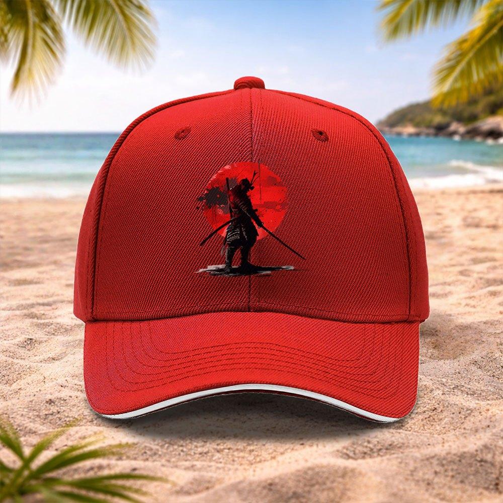 Japanese Samurai Pattern Adjustable Baseball Cap for Unisex and Women Lightweight Sport Hat for Running Fitness Outdoor