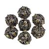 Metal Dice Set for DND, Unique Round Hollow Orb Design for Better Rolling, Beautiful Dragon Metal Dice Set for D&D, Role Playing Games